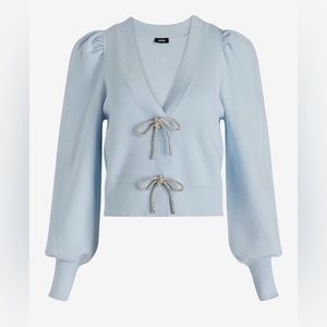 SOLDOUT EXPRESS V-Neck Embellished Bow Cardigan